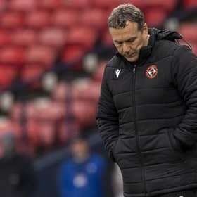 Dundee Utd manager Micky Mellon saw his side lose at Hampden. (Photo by Ross Parker / SNS Group)