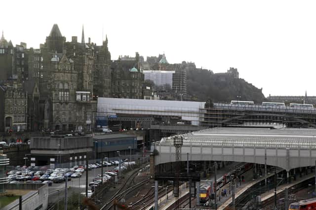 Restoration work on North Bridge. Picture: Alistair Linford.