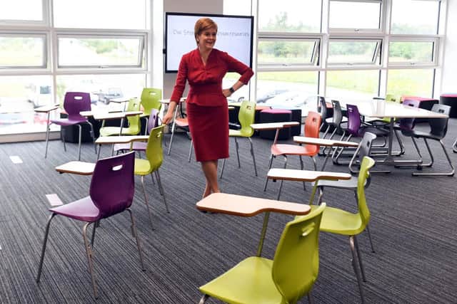 The heated exchange on education followed a pledge from the First Minister on Tuesday afternoon that there will be “no requirement” for pupils to sit exams, after the Scottish Government cancelled the 2021 diet due to the impact of coronavirus. (Photo by Andy Buchanan-Pool/Getty Images)