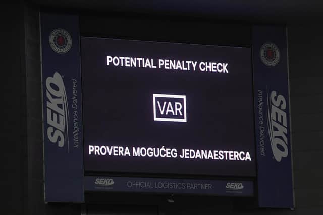 VAR will be used in the Scottish Premiership from December 2022 after SPFL clubs voted in favour of the move. (Photo by Craig Foy / SNS Group)