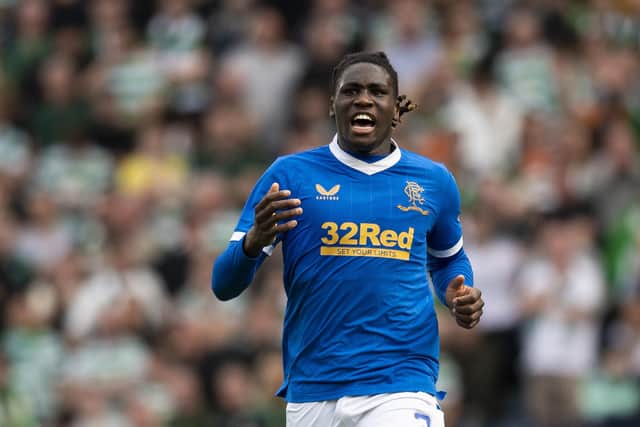 Calvin Bassey in action for Rangers during a Scottish Cup clash against Celtic.