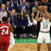 The Prince and Princess of Wales, and Emilia Fazzalari, wife of Celtics owner Wyc Grousbeck.