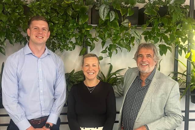L-R Jamie Sword, Alison Welsh and James Boyd