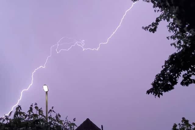 Thunderstorm warning in place for most parts of Scotland.