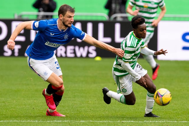 Barely in the match as an attacking threat as he was well marshalled by Glen Kamara and Borna Barisic.