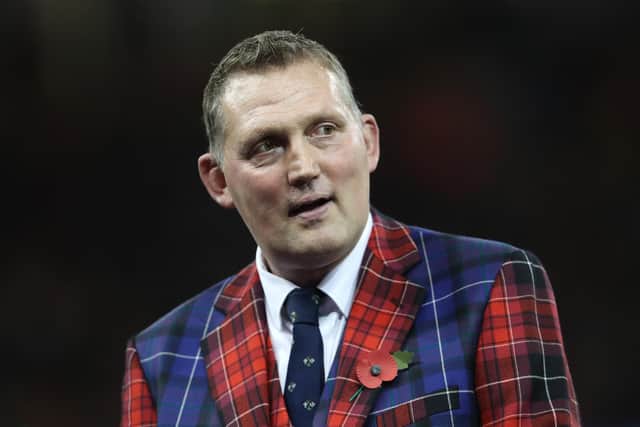 Doddie Weir during the Autumn International match at The Principality Stadium, Cardiff. PRESS ASSOCIATION Photo. Picture date: Saturday November 3, 2018. See PA story RUGBYU Wales. Photo credit should read: David Davies/PA Wire. RESTRICTIONS: Use subject to restrictions. Editorial use only. No commercial use. No use in books or print sales without prior permission.