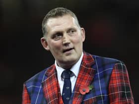 Doddie Weir during the Autumn International match at The Principality Stadium, Cardiff. PRESS ASSOCIATION Photo. Picture date: Saturday November 3, 2018. See PA story RUGBYU Wales. Photo credit should read: David Davies/PA Wire. RESTRICTIONS:  Use subject to restrictions. Editorial use only. No commercial use. No use in books or print sales without prior permission.