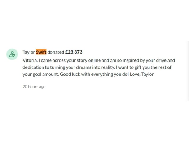 Taylor Swift Donation Why The Singer Donated 23k On Go Fund Me To Help A Level Student Vitoria Mario Go To University In The Uk The Scotsman