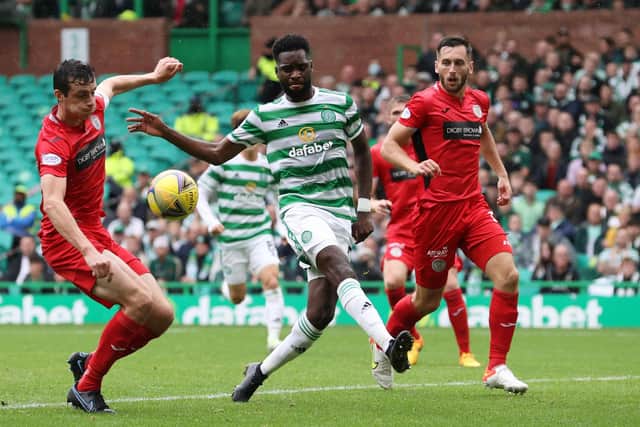 Odsonne Edouard in action against St Mirren in the cinch Premiership at the weekend. Picture: SNS