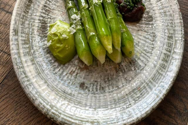 Ondine's asparagus dish