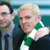 The experiences of Martin O'Neill (left) at Leicester inspire Neil Lennon he can shoulder the pressures resulting from Celtic current predicament. (Photo by SNS Group/Alan Harvey)