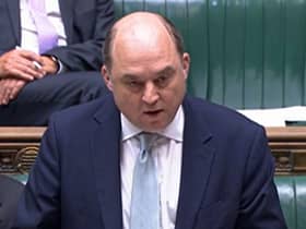 Ben Wallace making a statement on Ukraine, to the House of Commons in London on May 11, 2023.