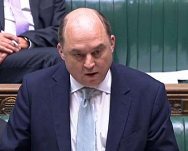 Ben Wallace making a statement on Ukraine, to the House of Commons in London on May 11, 2023.