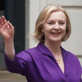 Liz Truss departs Conservative Campaign Headquarters (CCHQ) in London, following the announcement that she is the new Conservative party leader, and will become the next Prime Minister. Picture: PA