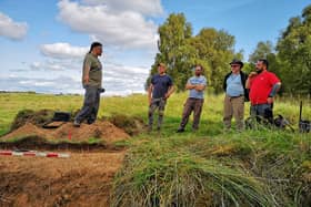Scottish veterans on a recent excavation at the Barry Buddon rifle range in Angus.