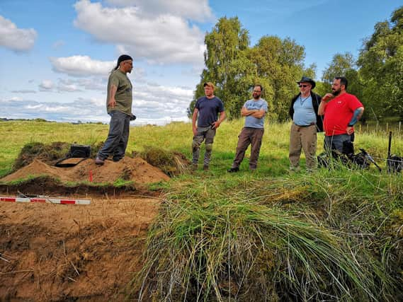 Scottish veterans on a recent excavation at the Barry Buddon rifle range in Angus.