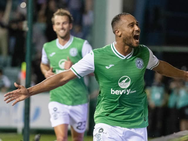 Hibs wide man Jordan Obita.