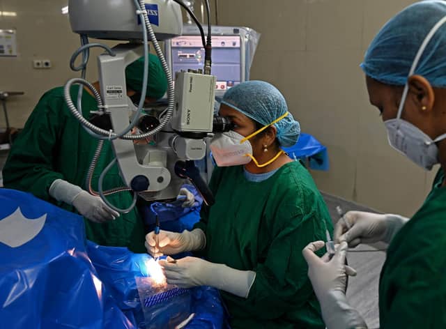 People should not have to go private to receive treatment such as cataract surgery (Picture: Arun Sankar/AFP via Getty Images)