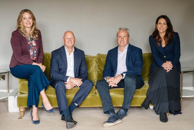 L-R: Jane Gilchrist; Paul Dixon, Chris O'Brien and Louise Gibson. Picture by Rachel Hein Photography