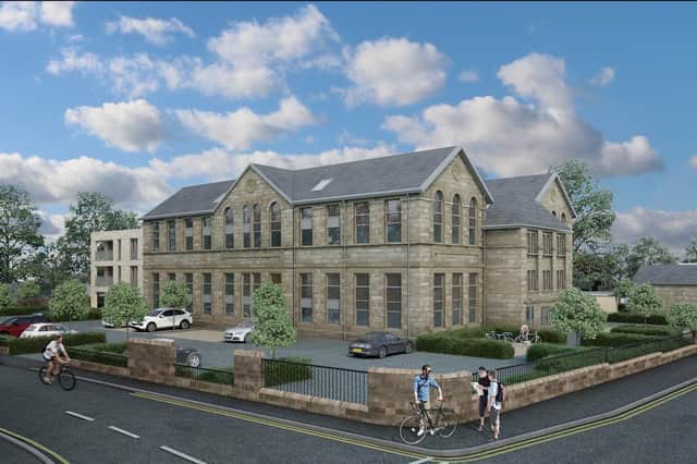 The old building is retained, and new-build extension apartments benefit from either Juliet style or full balconies