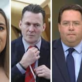 Some of the contenders to replace Douglas Ross as Scottish Tories leader (from left to right): Meghan Gallacher, Russell Findlay and Craig Hoy