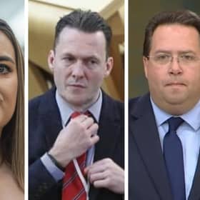 Some of the contenders to replace Douglas Ross as Scottish Tories leader (from left to right): Meghan Gallacher, Russell Findlay and Craig Hoy