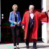 Jack Nicklaus with wife Barbara Nicklaus, after being made an Honorary Citizen of St Andrews