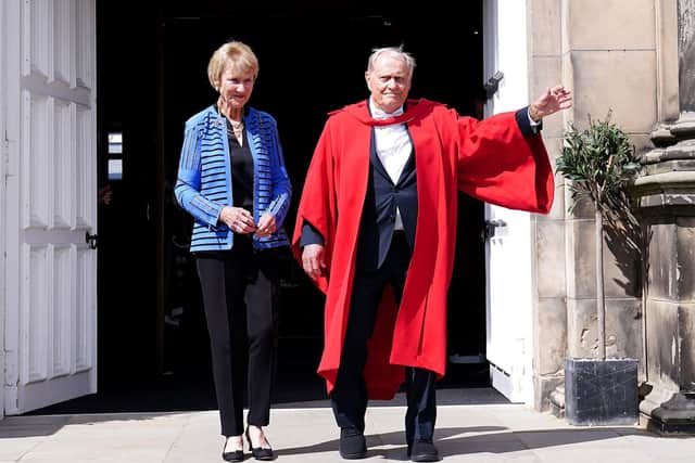 Jack Nicklaus with wife Barbara Nicklaus, after being made an Honorary Citizen of St Andrews