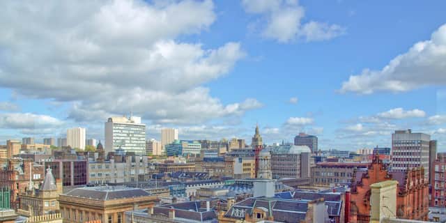 Aerial view of the city of Glasgow, Scotland Pic: Claudio Divizia