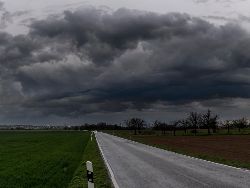 You may experience this on a stormy or tempestuous day, it describes an "oppressiveness of atmosphere".