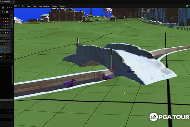 EA's developers used helicopter scanning technology to accurately map every nook and ridge of the Old Course. Picture: EA