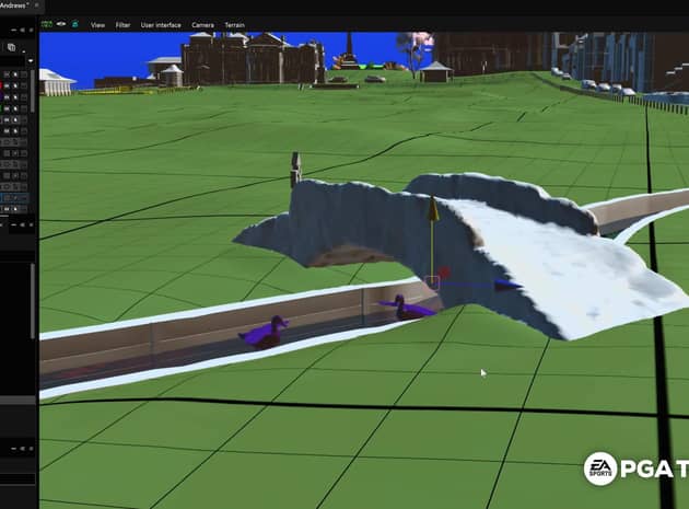 EA's developers used helicopter scanning technology to accurately map every nook and ridge of the Old Course. Picture: EA