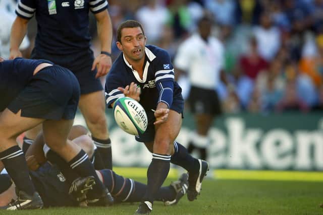 Bryan Redpath, Cam's dad, in action during the Rugby World Cup Pool B match between Scotland and Fiji at Aussie Stadium in Sydney in November 2003. (Photo by Chris McGrath/Getty Images)
