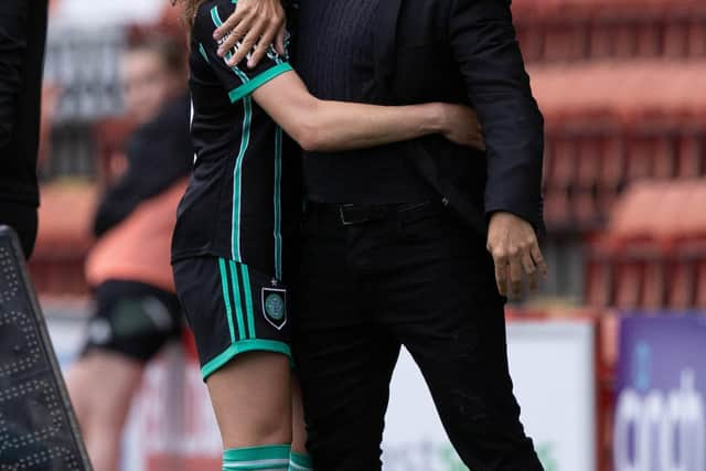 Celtic's Clarissa Larisey was once again on the scoresheet (Photo by Craig Williamson / SNS Group)