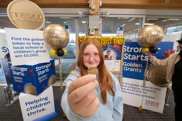 Tesco customers at the Edinburgh Nicholson Street Express store were given the chance to find a golden token.