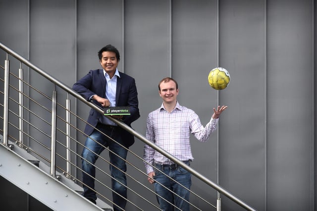 Roy Hotrabhvanon and Hayden Ball of Edinburgh's PlayerData. Picture: Stewart Attwood