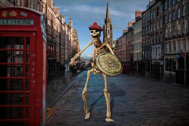 The skeletons from Jason and the Argonauts have turned into tourists on The Royal Mile (Picture: National Galleries of Scotland)