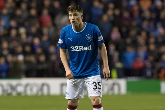 Rangers midfielder Jamie Barjonas in action against Hibs in December 2017. Picture: SNS