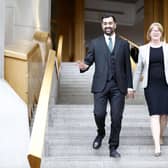 New First Minister Humza Yousaf with his deputy Shona Robison. Picture: Jeff J Mitchell/Getty Images