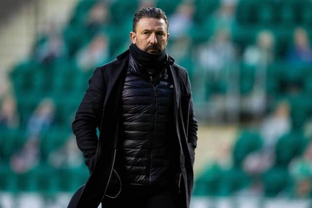 Aberdeen manager Derek McInnes after last weekend's 2-0 defeat to Hibs - his side's fifth game without a goal (Photo by Ross Parker / SNS Group)