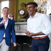 MP Andrew Bowie with Rishi Sunak as he visits Cluny Castle in Inverurie during a campaign visit as part of his campaign to be leader of the Conservative Party and the next prime minister. Picture date: Tuesday August 16, 2022.
