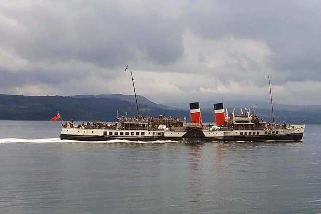 Waverley leaving Dunoon last Friday on one of the last sailings of her summer season on the Clyde (Picture: John Devlin)