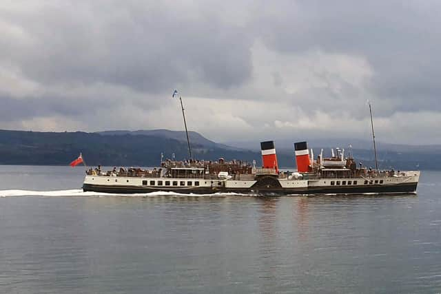 Waverley leaving Dunoon last Friday on one of the last sailings of her summer season on the Clyde (Picture: John Devlin)