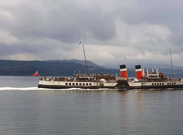 Waverley leaving Dunoon last Friday on one of the last sailings of her summer season on the Clyde (Picture: John Devlin)