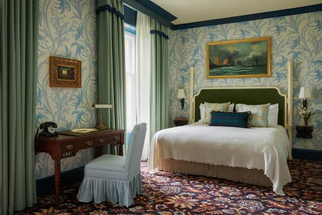 One of the 89 bedrooms, where the decor is inspired by Marine Troon's seaside and golf fairway location. Pic: Contributed