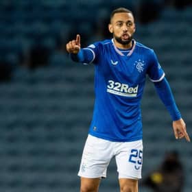 Kemar Roofe is one booking away from a Europa League suspension as Rangers go into the first leg of their last 32 tie against Royal Antwerp. (Photo by Ross MacDonald / SNS Group)