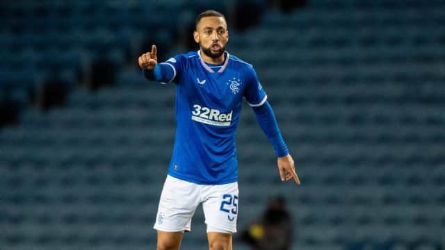 Kemar Roofe is one booking away from a Europa League suspension as Rangers go into the first leg of their last 32 tie against Royal Antwerp. (Photo by Ross MacDonald / SNS Group)