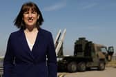 Chancellor of the Exchequer Rachel Reeves stands near an ASRAAM missile during a visit to RAF Northolt in north London last week (Picture: Dan Kitwood/PA Wire)