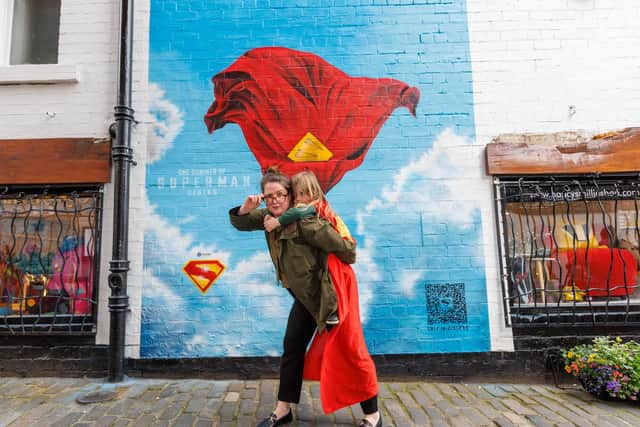 Glasgow residents strike a pose