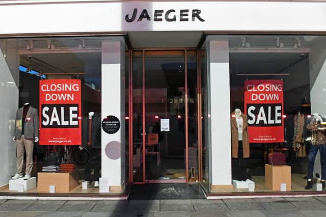 Retailer Jaeger said it has cut 47 in-store positions and 56 head office and distribution roles as part of a restructuring. Picture: Stefan Rousseau/PA
